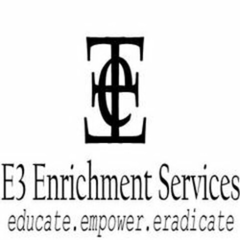 EEE E3 ENRICHMENT SERVICES EDUCATE.EMPOWER.ERADICATE. Logo (USPTO, 16.09.2020)