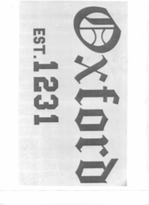 OXFORD EST. 1231 Logo (USPTO, 10/06/2009)