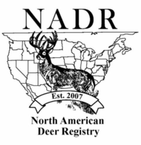 NADR EST. 2007 NORTH AMERICAN DEER REGISTRY Logo (USPTO, 10/23/2009)