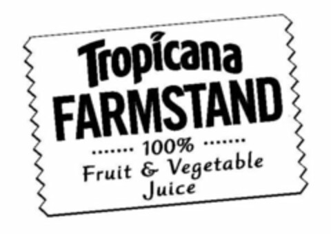 TROPICANA FARMSTAND 100% FRUIT & VEGETABLE JUICE Logo (USPTO, 12.09.2012)