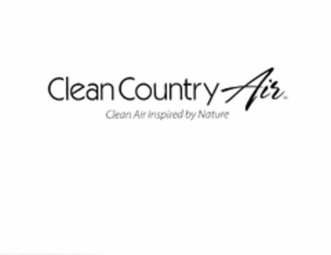 CLEAN COUNTRY AIR CLEAN AIR INSPIRED BY NATURE Logo (USPTO, 09.04.2013)