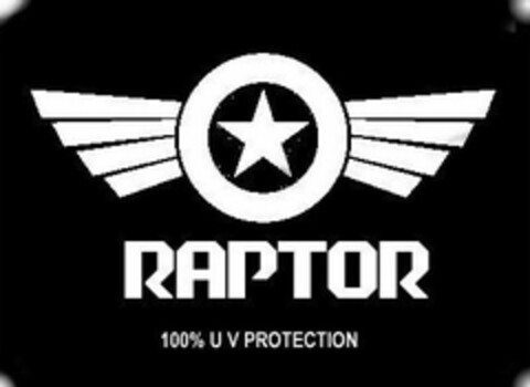 RAPTOR 100% UV PROTECTION Logo (USPTO, 13.01.2015)