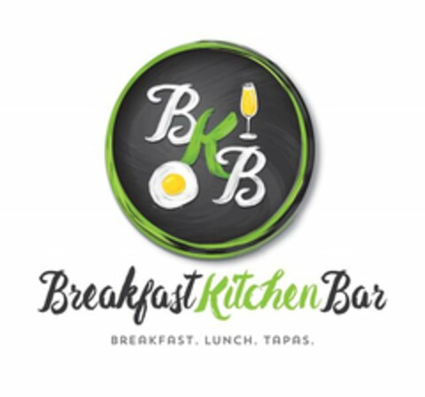 BKB BREAKFAST KITCHEN BAR BREAKFAST. LUNCH. TAPAS. Logo (USPTO, 19.05.2016)