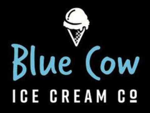 BLUE COW ICE CREAM CO Logo (USPTO, 19.11.2017)