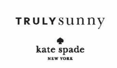 TRULY SUNNY KATE SPADE NEW YORK Logo (USPTO, 06.02.2018)