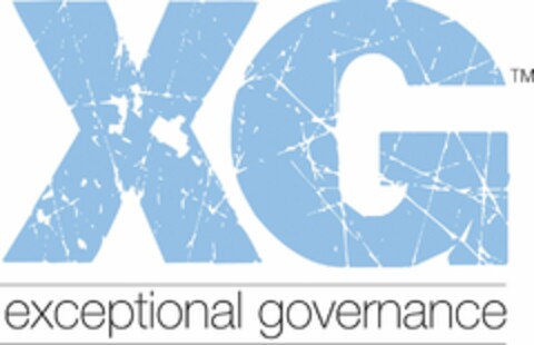 XG EXCEPTIONAL GOVERNANCE Logo (USPTO, 04/24/2019)