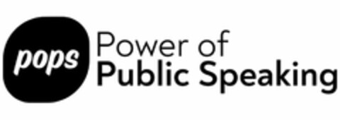 POPS POWER OF PUBLIC SPEAKING Logo (USPTO, 12.11.2019)