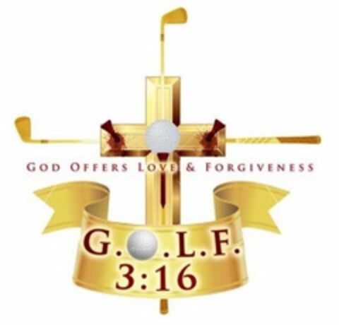 GOD OFFERS LOVE & FORGIVENESS G.O.L.F. 3:16 Logo (USPTO, 06/13/2020)