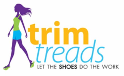 TRIM TREADS LET THE SHOES DO THE WORK Logo (USPTO, 02/24/2010)