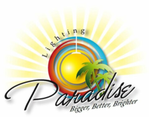 LIGHTING PARADISE BIGGER, BETTER, BRIGHTER Logo (USPTO, 31.08.2011)