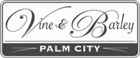 VINE & BARLEY PALM CITY Logo (USPTO, 05/07/2012)