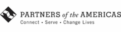 PARTNERS OF THE AMERICAS CONNECT SERVE CHANGE LIVES Logo (USPTO, 05/09/2012)