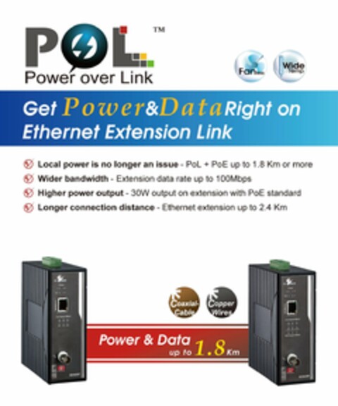 POL POWER OVER LINK Logo (USPTO, 21.06.2013)