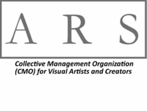 ARS COLLECTIVE MANAGEMENT ORGANIZATION (CMO) FOR VISUAL ARTISTS AND CREATORS Logo (USPTO, 17.07.2015)