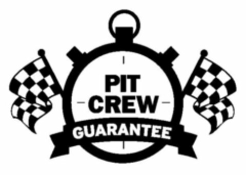 PIT CREW GUARANTEE Logo (USPTO, 29.07.2015)