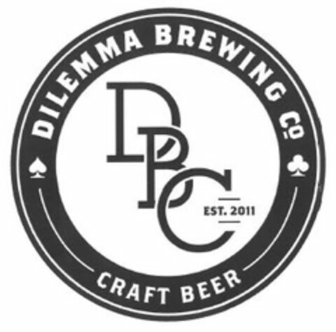 DBC DILEMMA BREWING CO. EST. 2011 CRAFT BEER Logo (USPTO, 24.08.2016)