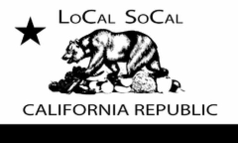 LOCAL SOCAL CALIFORNIA REPUBLIC Logo (USPTO, 25.07.2017)