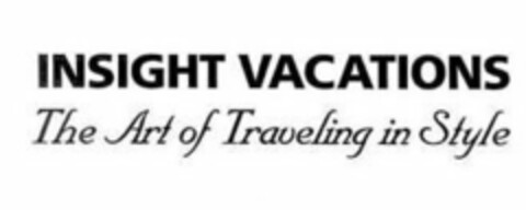INSIGHT VACATIONS THE ART OF TRAVEL Logo (USPTO, 15.09.2017)