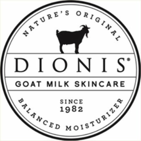 DIONIS GOAT MILK SKINCARE NATURE'S ORIGINAL BALANCED MOISTURIZER SINCE 1982 Logo (USPTO, 25.01.2019)