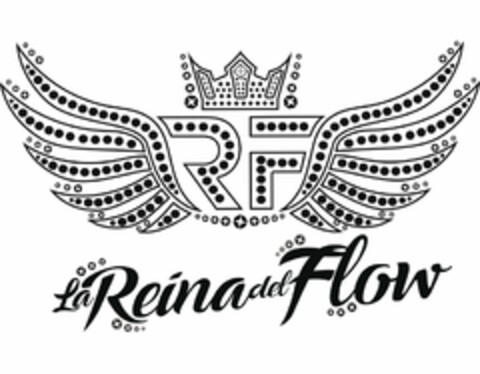 RF LA REINA DEL FLOW Logo (USPTO, 08/24/2019)