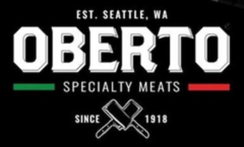 EST. SEATTLE, WA OBERTO SPECIALTY MEATS SINCE 1918 Logo (USPTO, 20.02.2020)