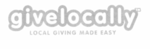 GIVELOCALLY LOCAL GIVING MADE EASY Logo (USPTO, 14.07.2011)