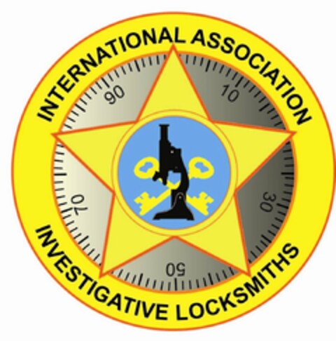 INTERNATIONAL ASSOCIATION INVESTIGATIVE LOCKSMITHS 10 30 50 70 90 Logo (USPTO, 11.07.2013)