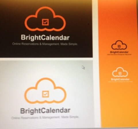 BRIGHTCALENDAR ONLINE RESERVATIONS & MANAGEMENT. MADE SIMPLE. Logo (USPTO, 01.10.2014)