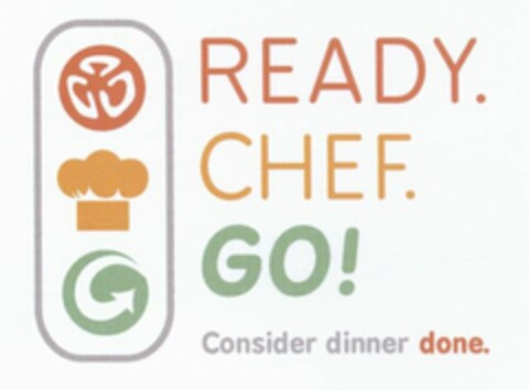 READY. CHEF. GO! CONSIDER DINNER DONE. Logo (USPTO, 12/05/2014)