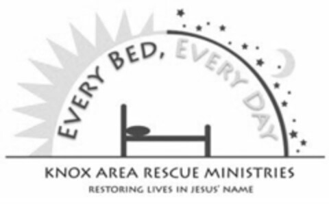 EVERY BED, EVERY DAY KNOX AREA RESCUE MINISTRIES RESTORING LIVES IN JESUS' NAME Logo (USPTO, 09.01.2017)
