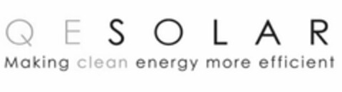 QESOLAR MAKING CLEAN ENERGY MORE EFFICIENT Logo (USPTO, 11/04/2017)