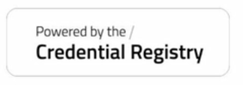 POWERED BY THE / CREDENTIAL REGISTRY Logo (USPTO, 21.12.2017)