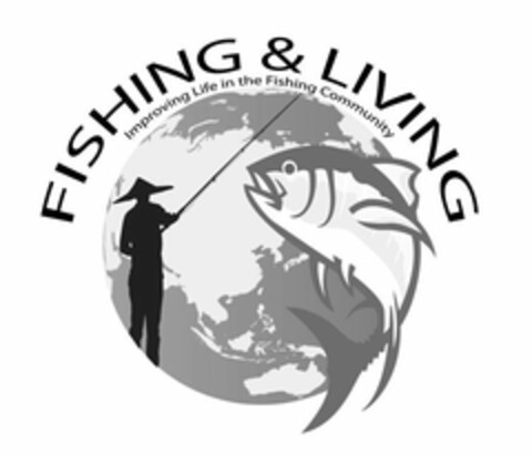 FISHING & LIVING IMPROVING LIFE IN THE FISHING COMMUNITY Logo (USPTO, 09/12/2018)