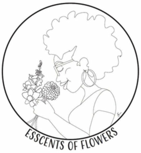 ESSCENTS OF FLOWERS Logo (USPTO, 16.09.2020)