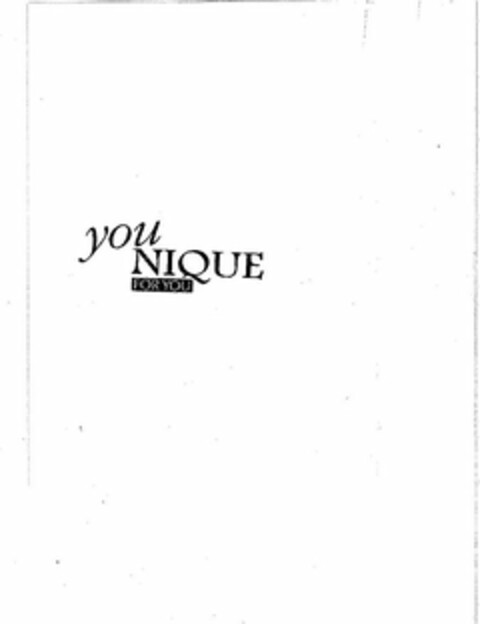 YOU NIQUE FOR YOU Logo (USPTO, 01.05.2009)