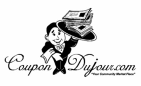 COUPON DUJOUR.COM "YOUR COMMUNITY MARKET PLACE" Logo (USPTO, 28.09.2011)