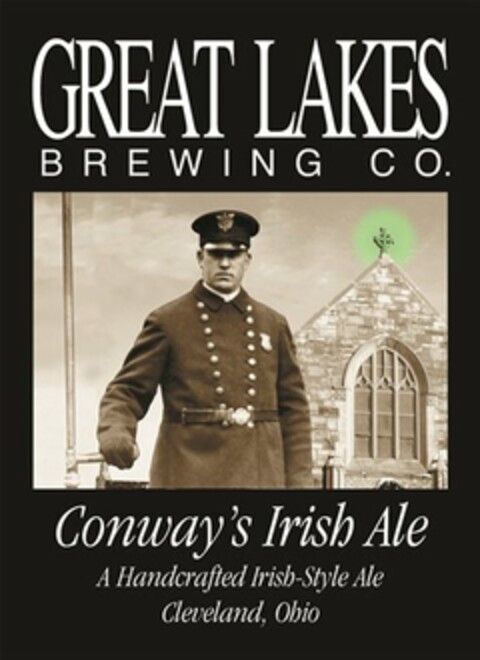 GREAT LAKES BREWING CO. CONWAY'S IRISH ALE A HANDCRAFTED IRISH-STYLE ALE CLEVELAND, OHIO Logo (USPTO, 09/29/2011)