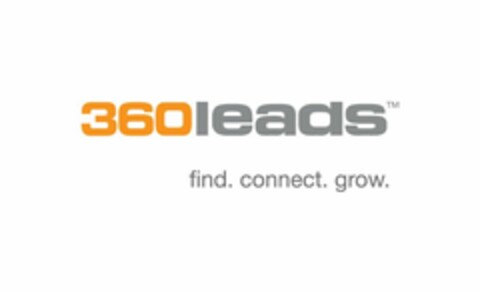 360 LEADS FIND. CONNECT. GROW Logo (USPTO, 18.08.2014)