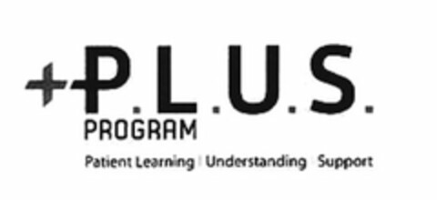 P.L.U.S. PROGRAM PATIENT LEARNING UNDERSTANDING SUPPORT Logo (USPTO, 09/12/2014)