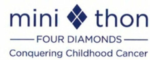 MINI THON FOUR DIAMONDS CONQUERING CHILDHOOD CANCER Logo (USPTO, 24.03.2015)