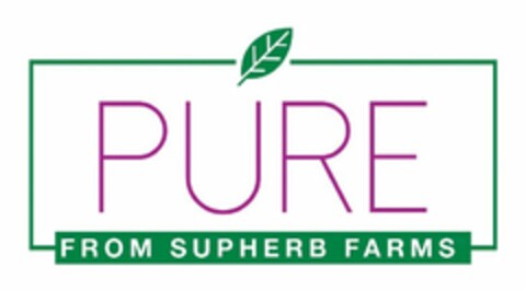 PURE FROM SUPHERB FARMS Logo (USPTO, 04/14/2015)