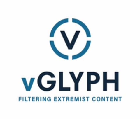 V VGLYPH FILTERING EXTREMIST CONTENT Logo (USPTO, 08/24/2016)