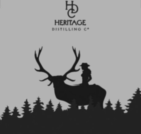 HDC HERITAGE DISTILLING CO Logo (USPTO, 13.02.2017)