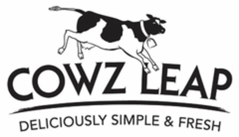 COWZ LEAP DELICIOUSLY SIMPLE & FRESH Logo (USPTO, 13.12.2017)