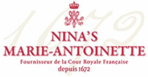 1672 NINA'S MARIE-ANTOINETTE FOURNISSEUR DE LA COUR ROYALE FRANCAISE DEPUIS 1672 Logo (USPTO, 06.06.2019)