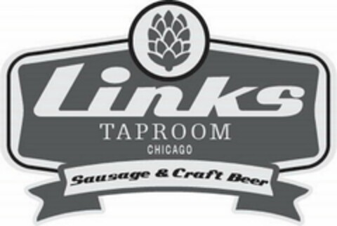 LINKS TAPROOM CHICAGO SAUSAGE & CRAFT BEER Logo (USPTO, 08.11.2019)