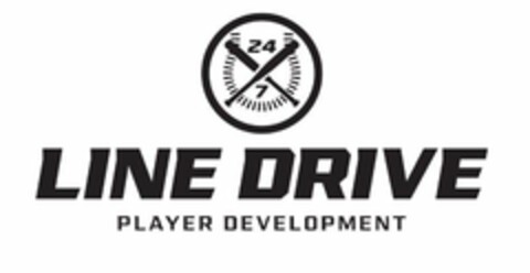 24 7 LINE DRIVE PLAYER DEVELOPMENT Logo (USPTO, 14.02.2020)
