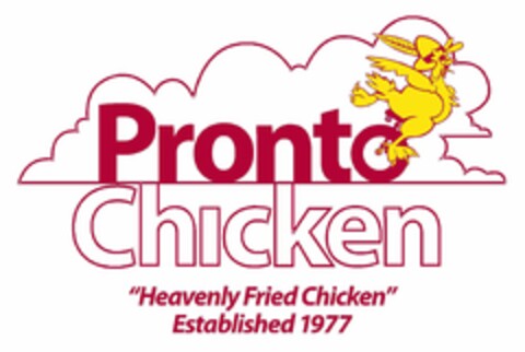 PRONTO CHICKEN HEAVENLY FRIED CHICKEN ESTABLISHED 1977 Logo (USPTO, 08/24/2011)