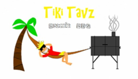 TIKI TAVZ BEACHIN BBQ Logo (USPTO, 26.12.2013)