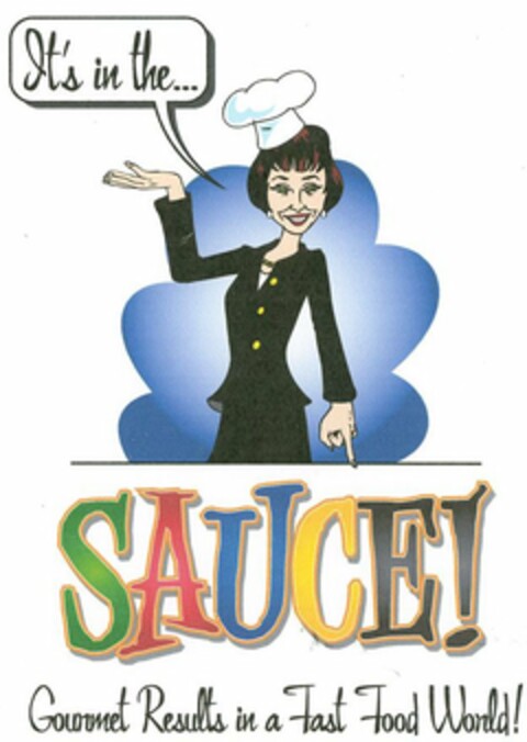 IT'S IN THE... SAUCE! GOURMET RESULTS IN A FAST FOOD WORLD! Logo (USPTO, 06/24/2016)